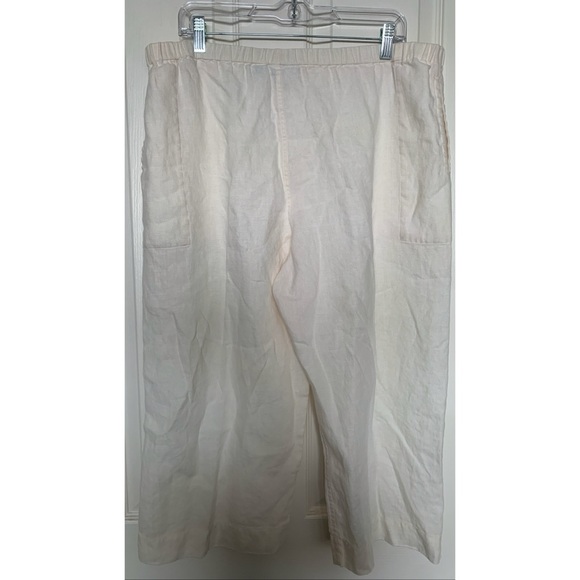 Chico’s Design Pull On Linen Wide Leg Pants Size 2 - Picture 2 of 3